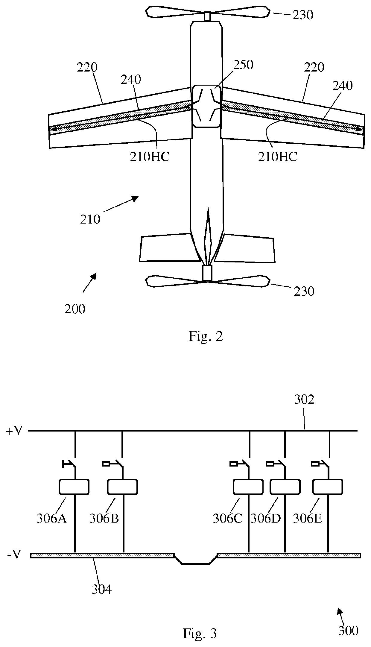 Airborne structure element with embedded metal beam