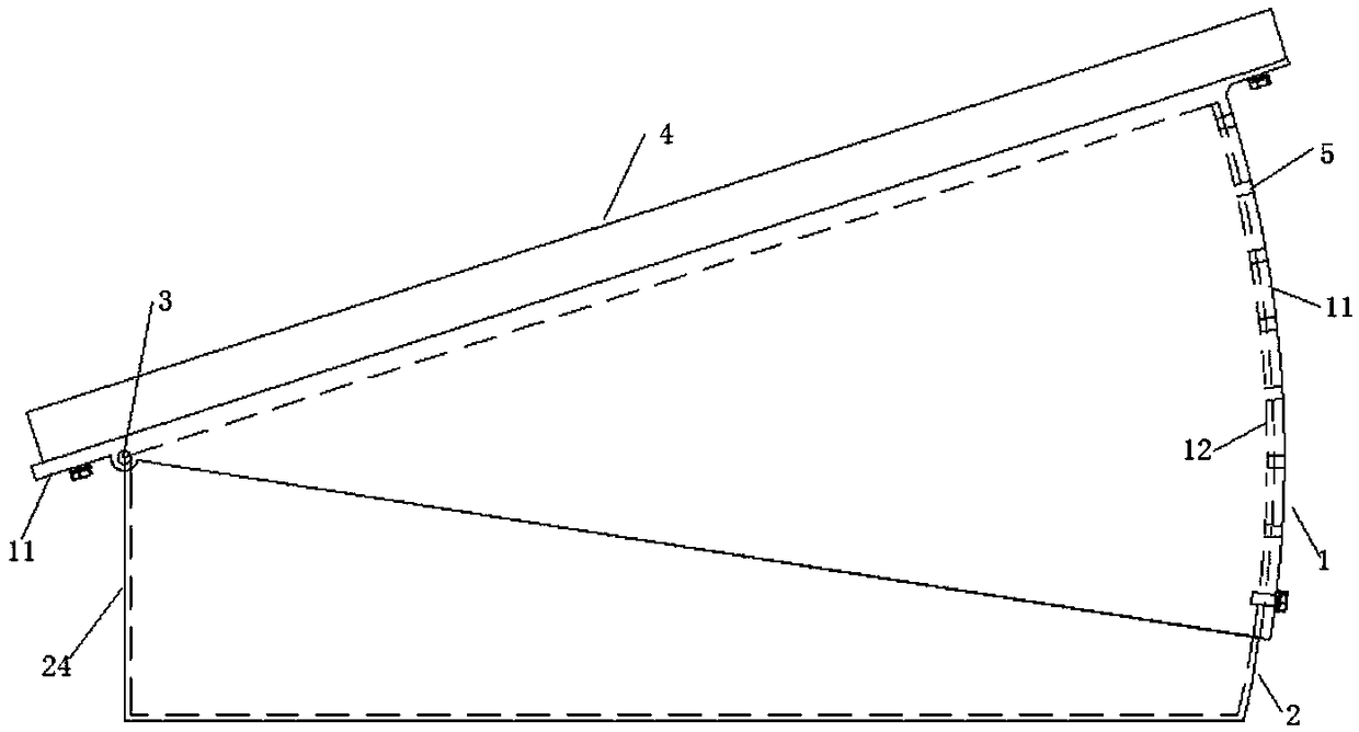 Inclination-adjustable photovoltaic support