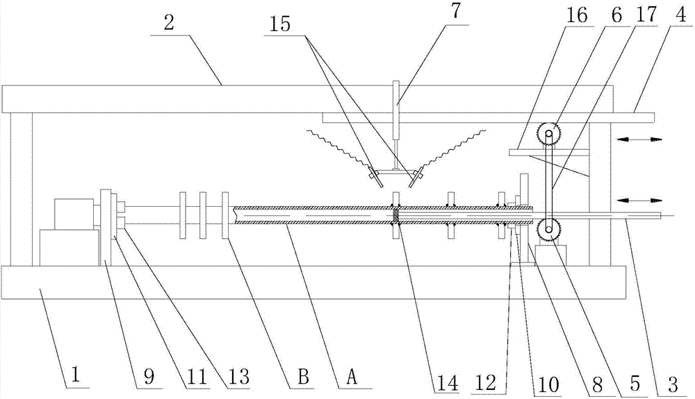 Efficient scaffold ringlock layered welding device