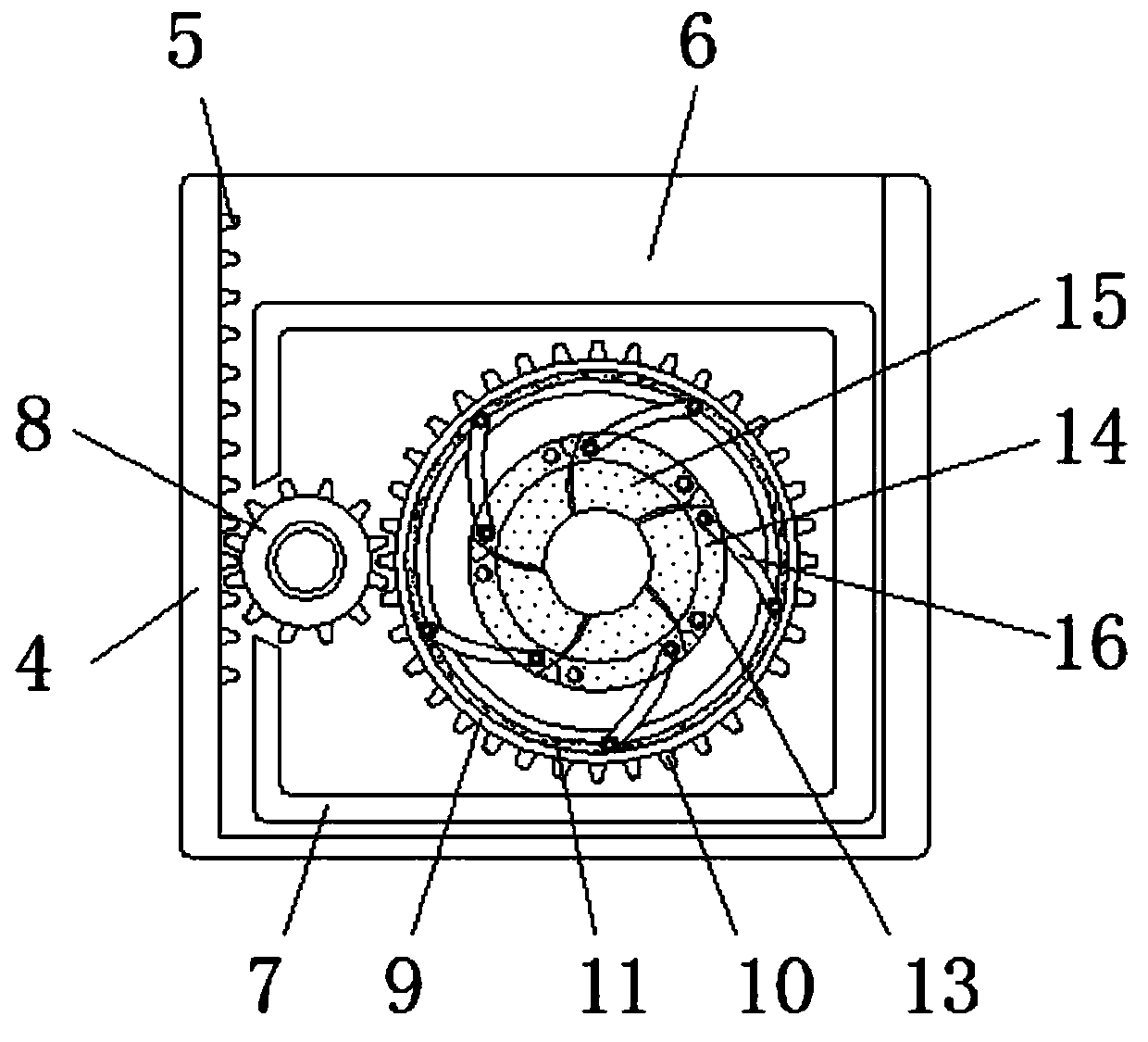 A distribution box with the function of automatically bundling cables