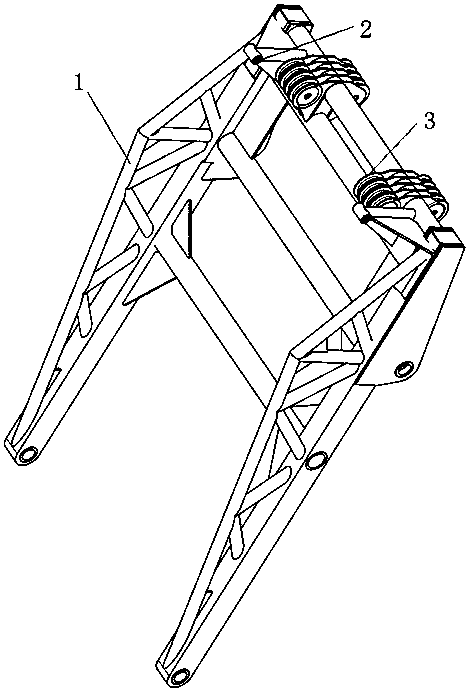 A gantry system for an automatic integral overturning conveyor