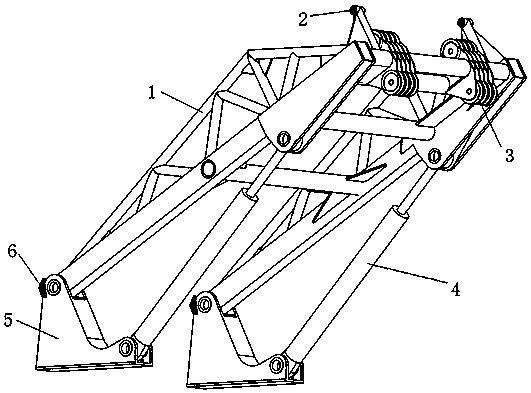 A gantry system for an automatic integral overturning conveyor