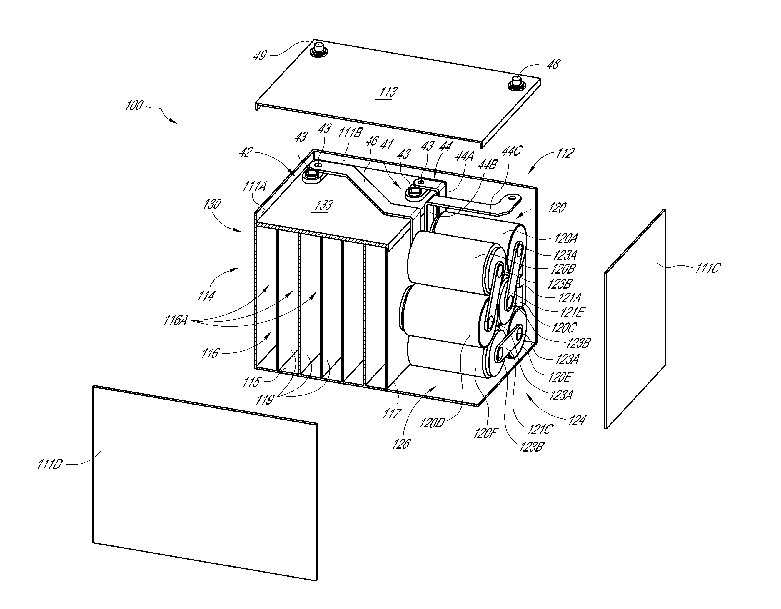 Ultracapacitor/battery combination and bus bar system