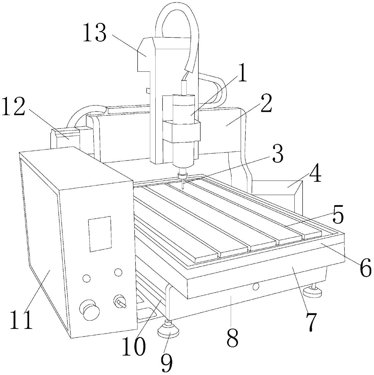 A circuit board automatic milling machine