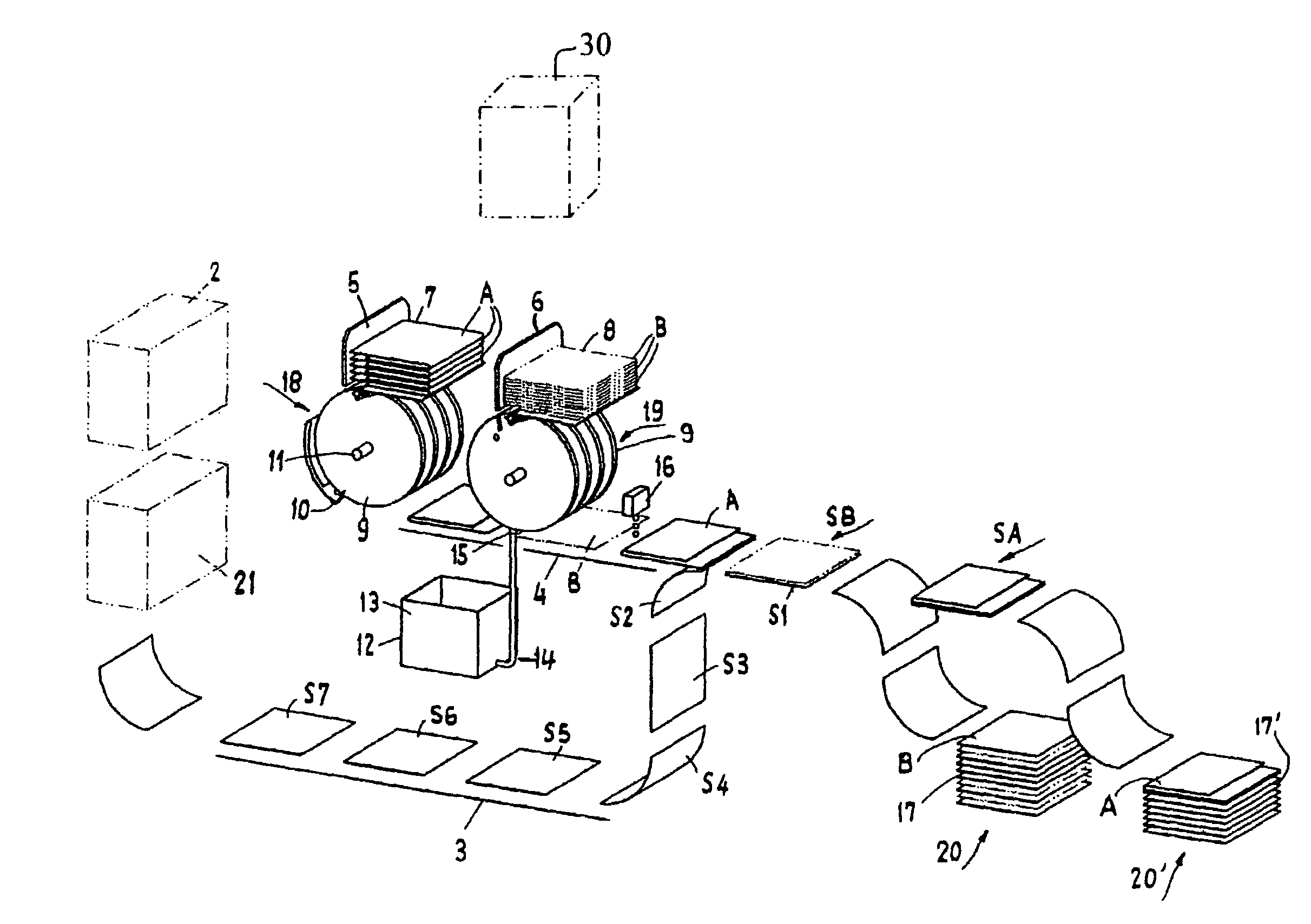 Method for manufacturing printed products such as books, brochures, magazines or the like