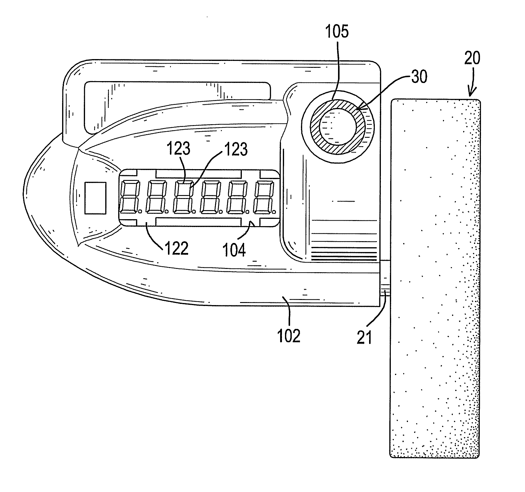 Electronic measuring wheel