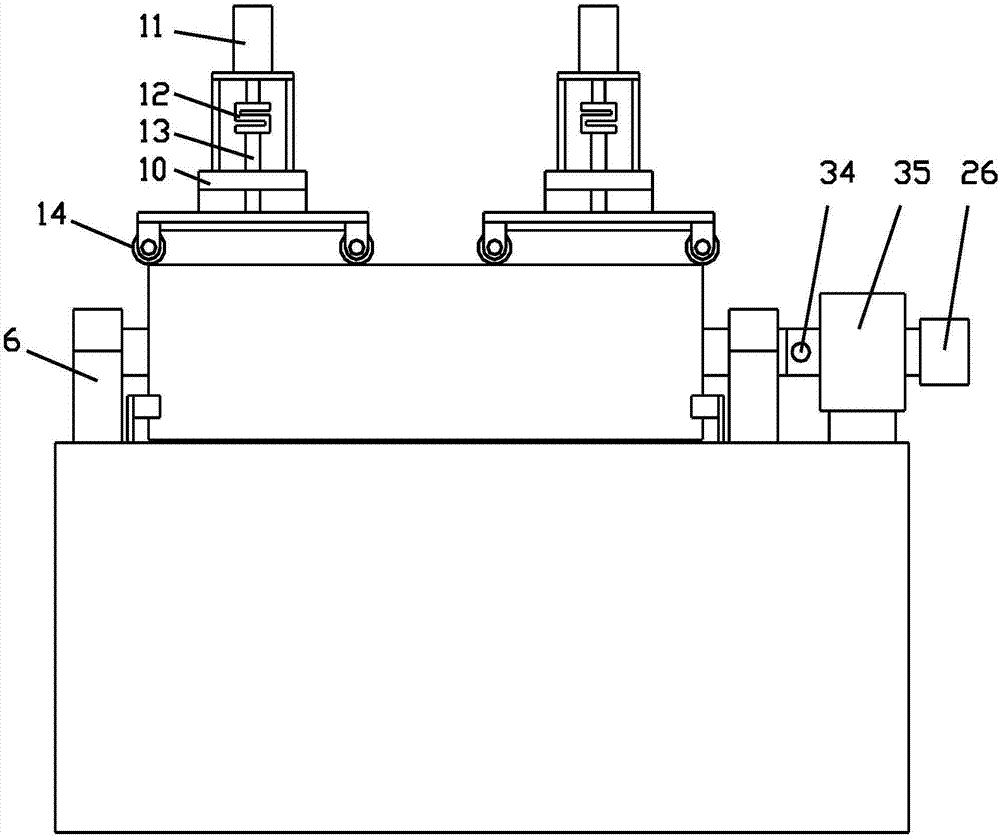 Double roll cloth system with adjustable cloth stroke