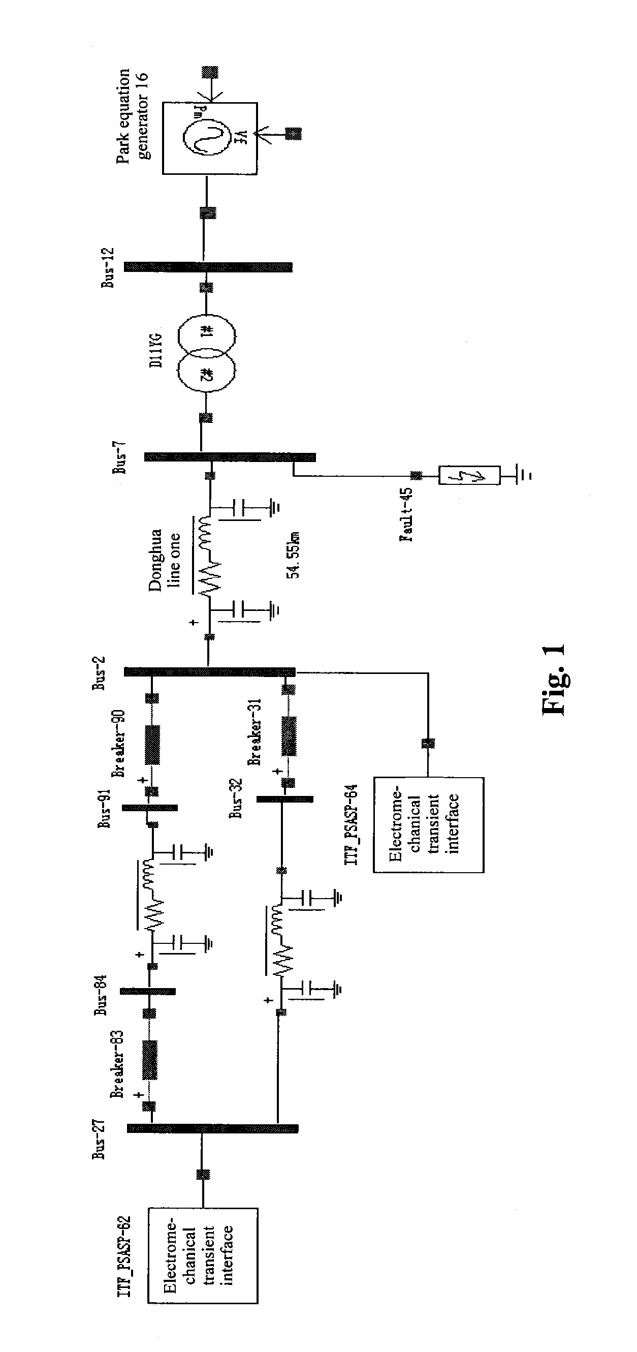 Method for calculating primary time constant of power grid