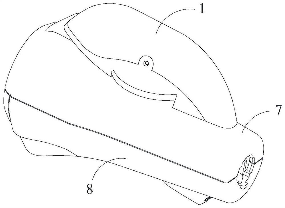 Head swinging mechanism and medical anastomat