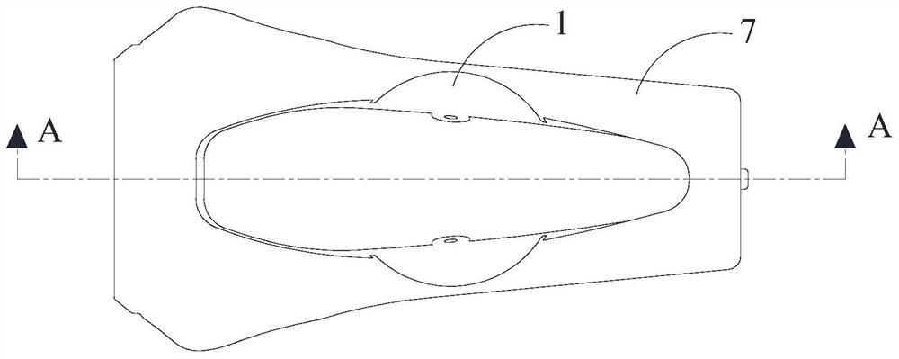 Head swinging mechanism and medical anastomat