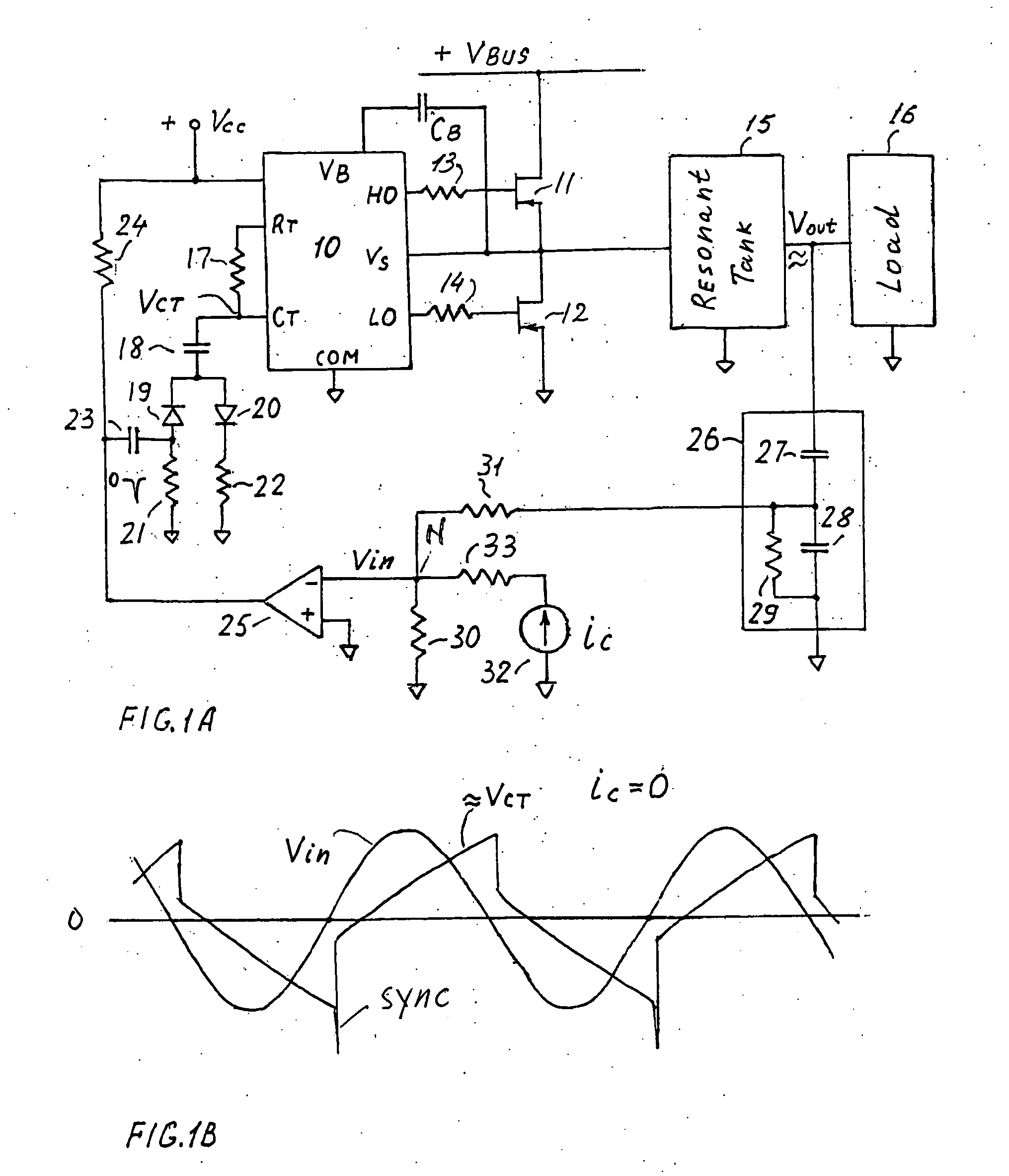 Resonant inverter including feed back circuit having phase compensator and controller