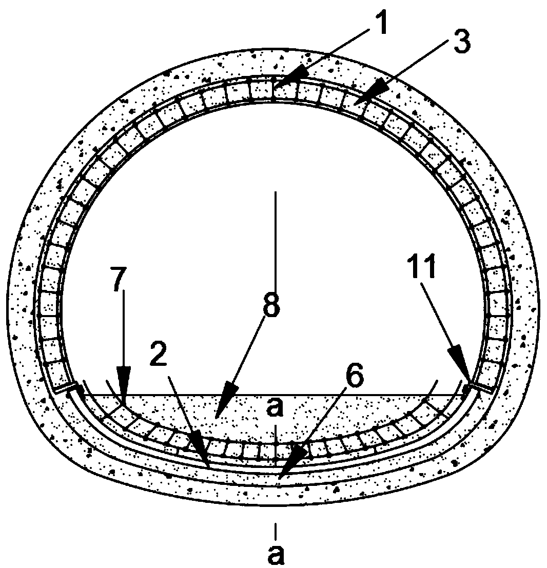 A construction method of prefabricated steel-frp composite corrugated plate tunnel bottom support structure