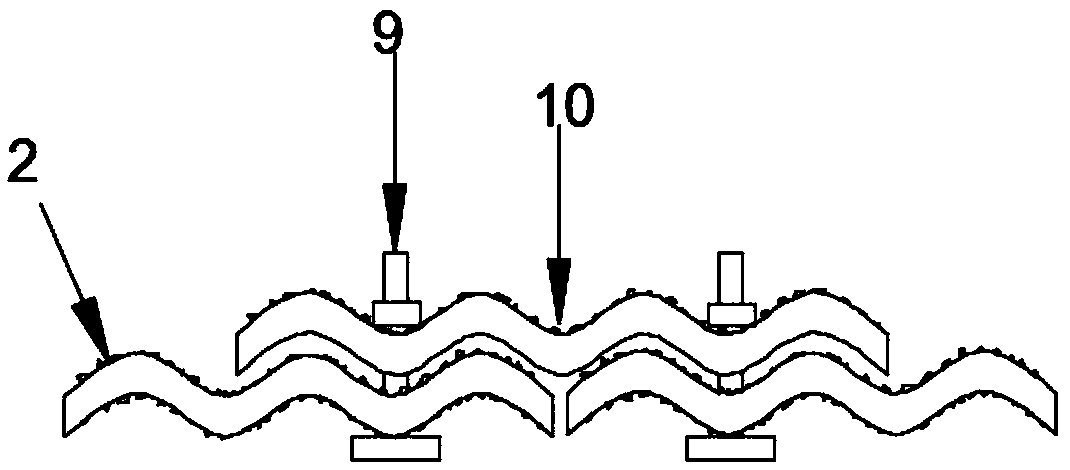 A construction method of prefabricated steel-frp composite corrugated plate tunnel bottom support structure