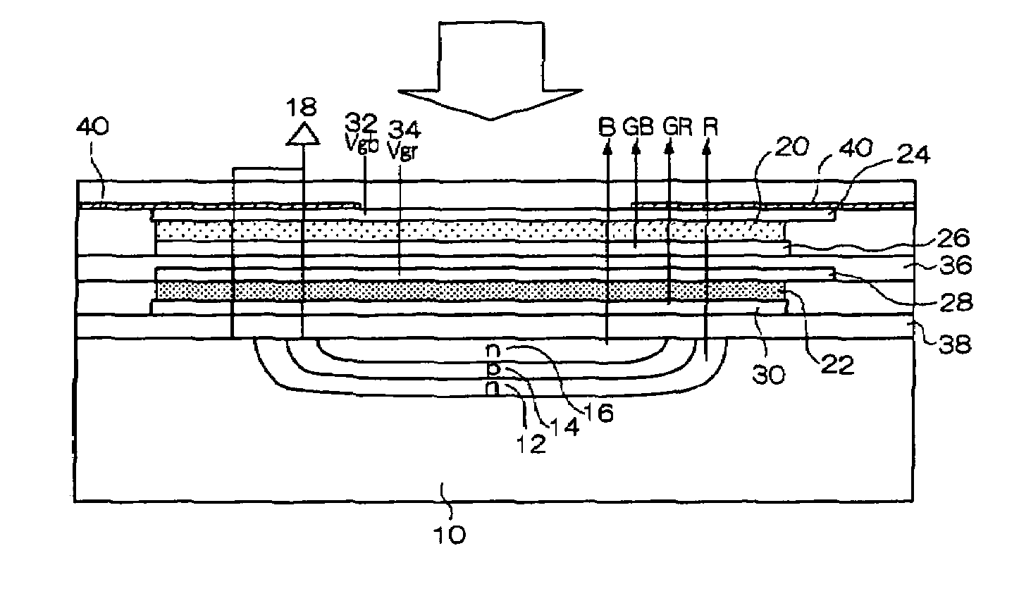 Color light receiving device and image pickup device