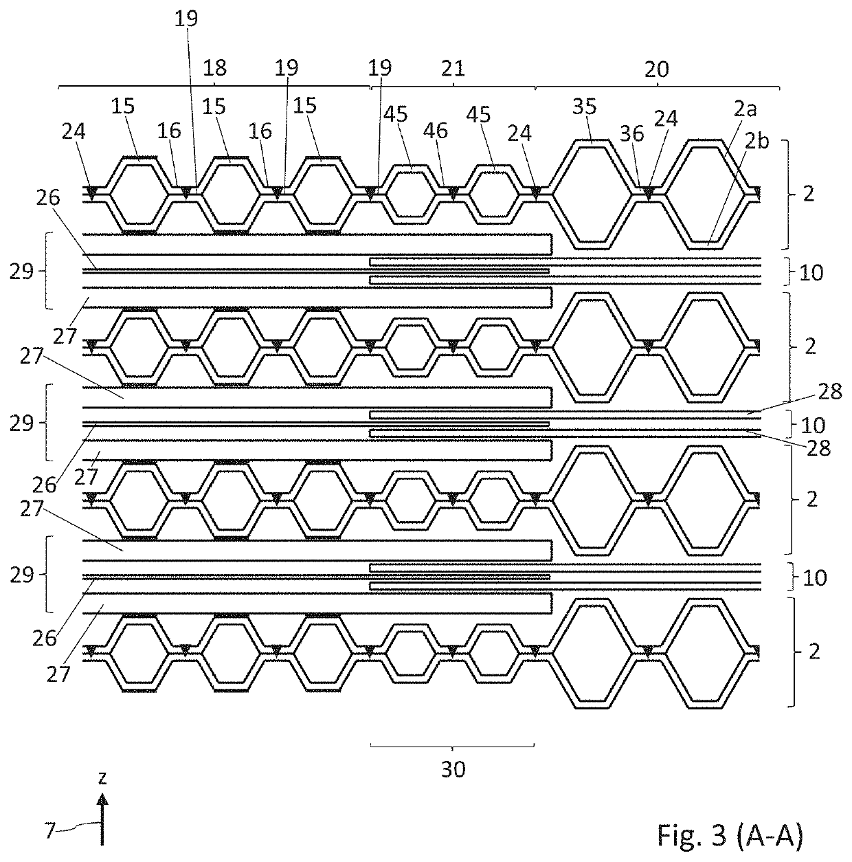 Separator plate with periodic surface structures in the nanometer to micrometer range