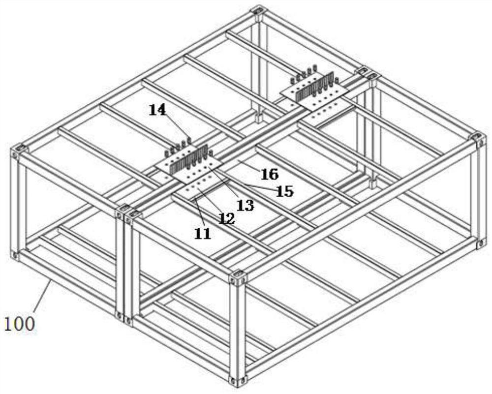 Horizontal self-locking connecting joint for modular steel structure and construction method thereof