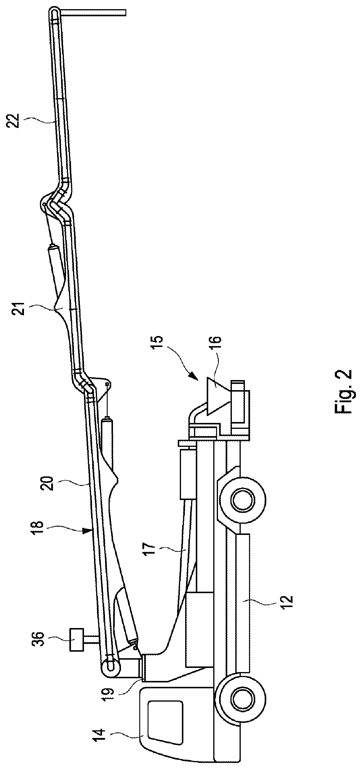 Concrete pump and method for supporting a concrete pump