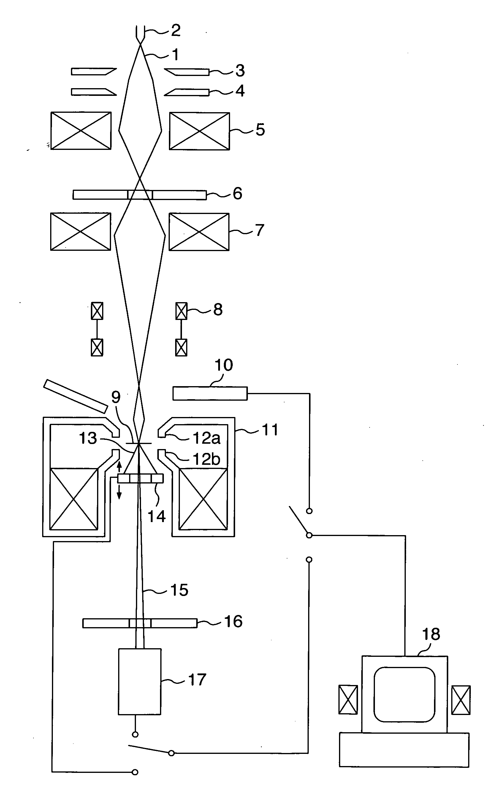 Charged particle beam device with DF-STEM image valuation method