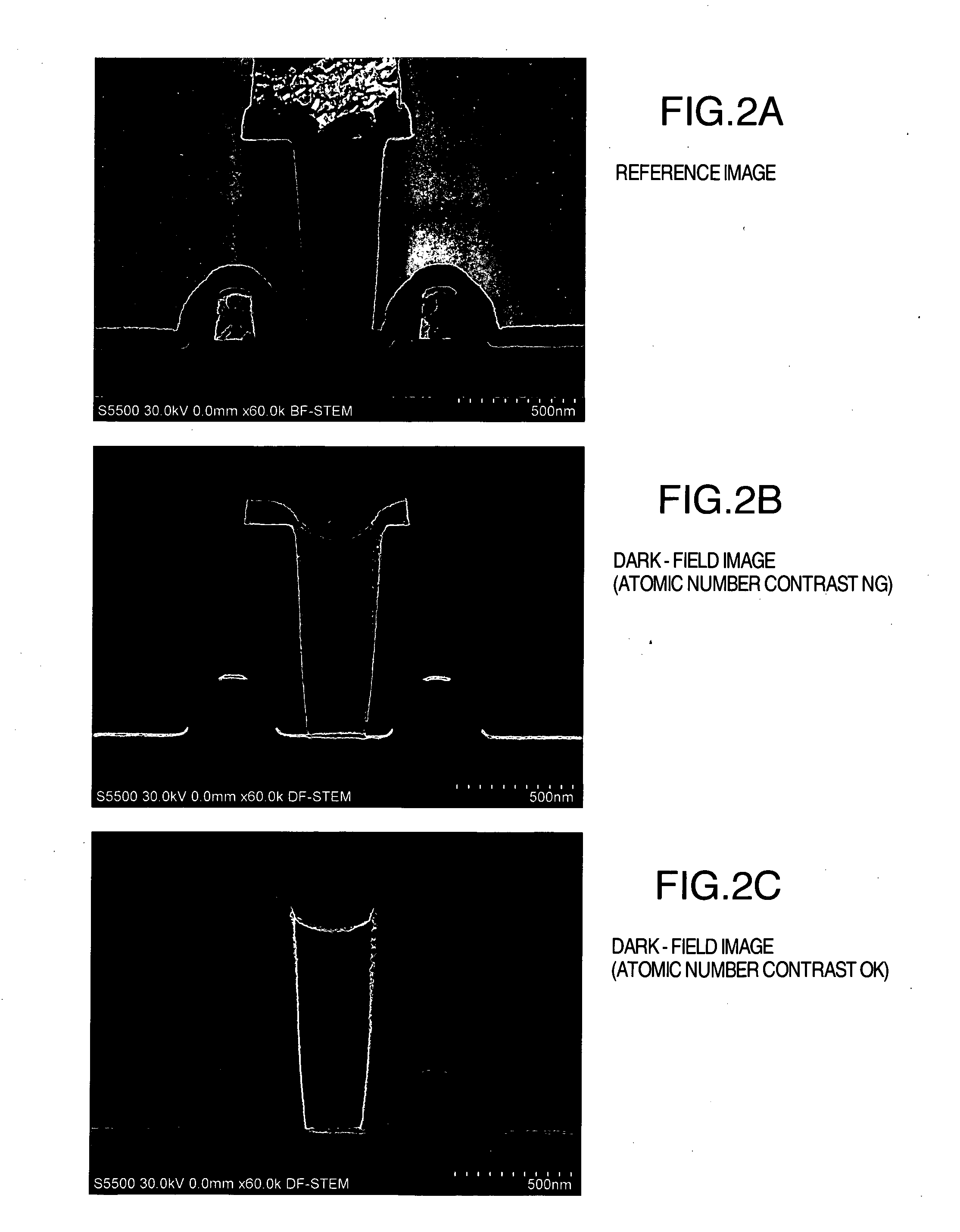 Charged particle beam device with DF-STEM image valuation method