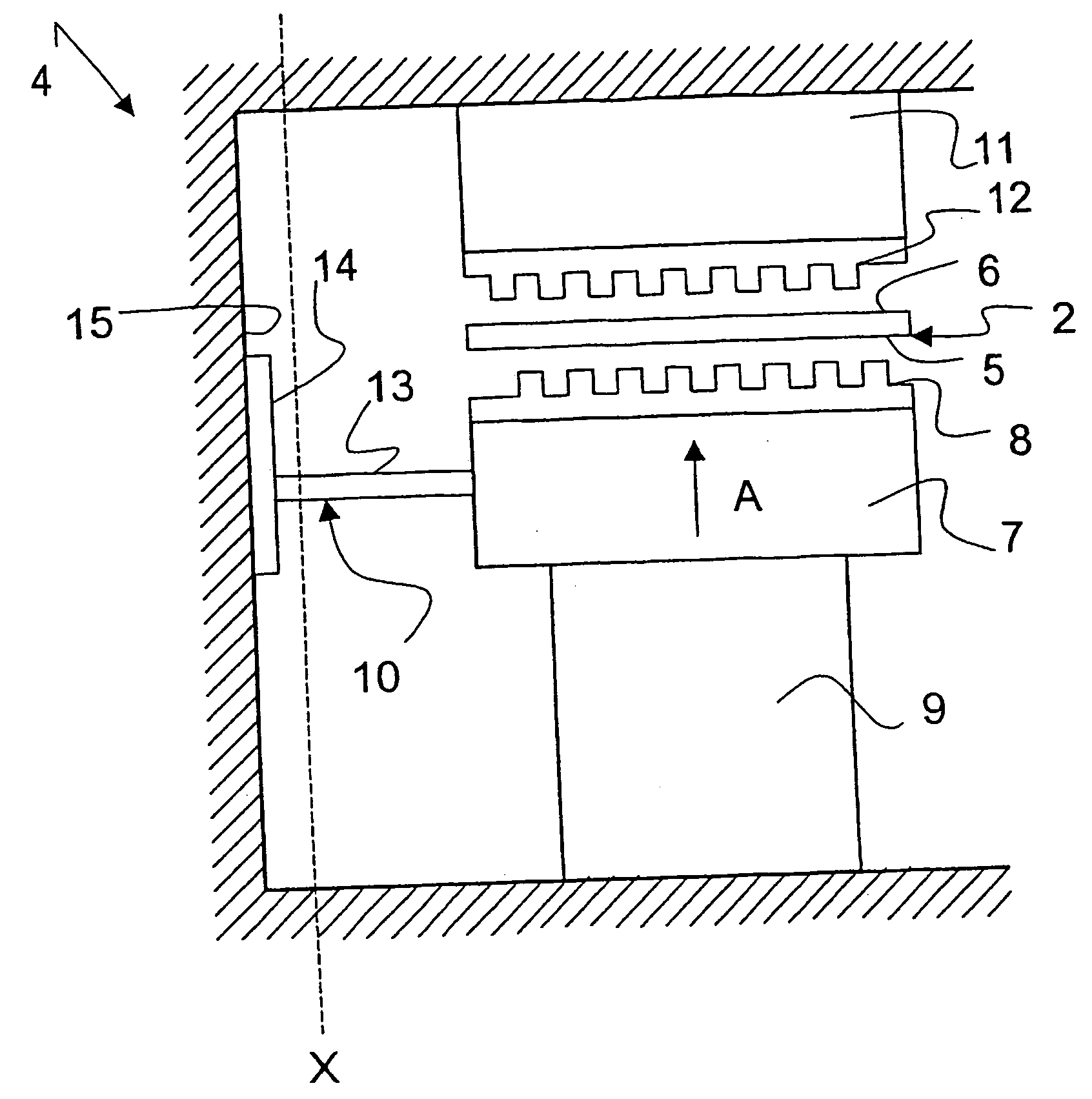 Device for transferring a pattern to an object