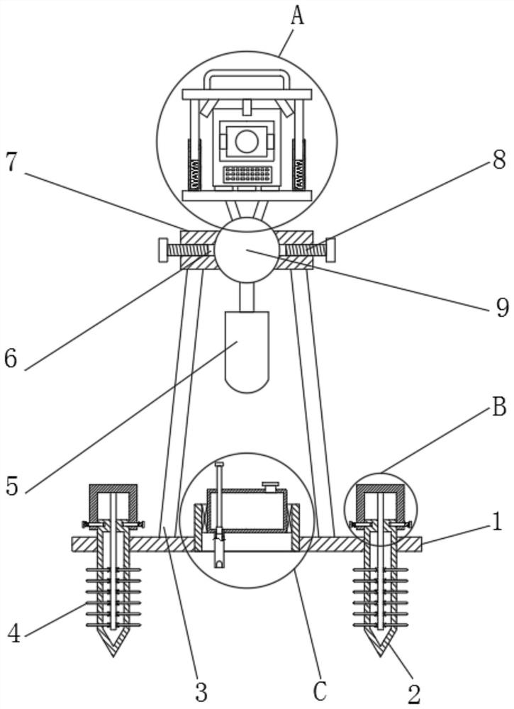 Topographic surveying and mapping device with marking function