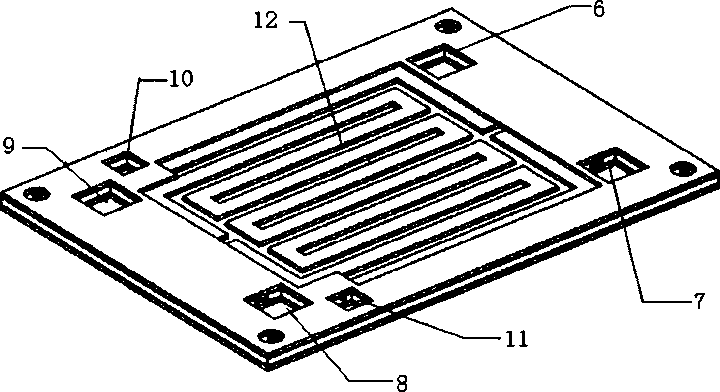 Combined integrated bipole plate for proton exchange membrane fuel battery