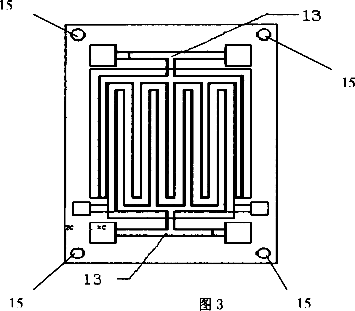 Combined integrated bipole plate for proton exchange membrane fuel battery