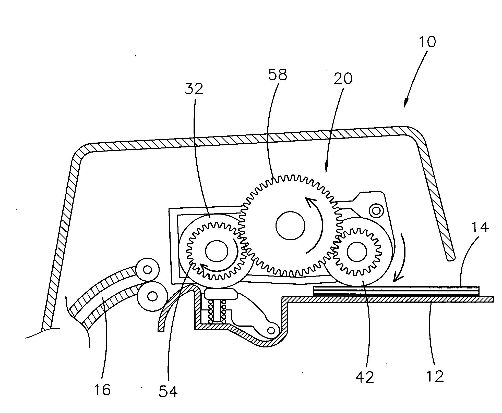 Paper pick-up mechanism and feeder using the same