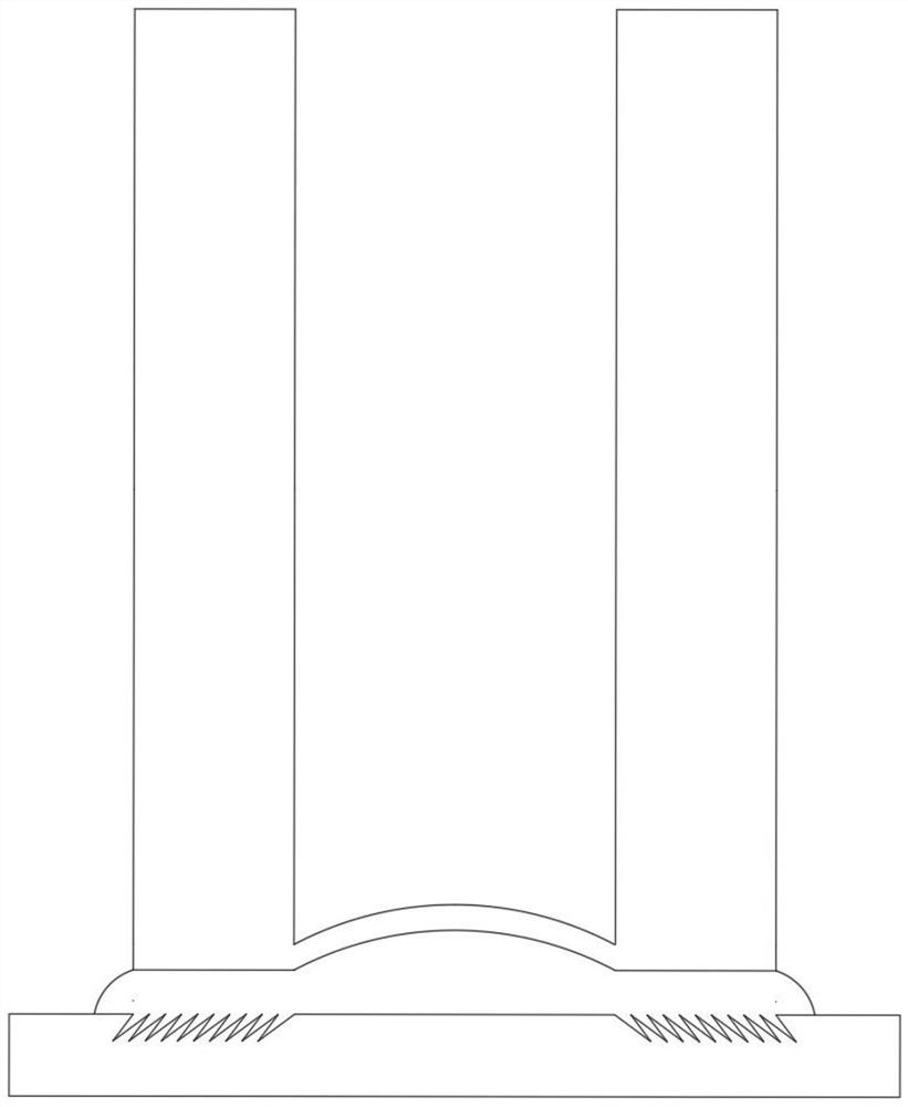 Negative-pressure-driven annular micro-wedge-shaped bristle bundle suction cup and preparation method thereof