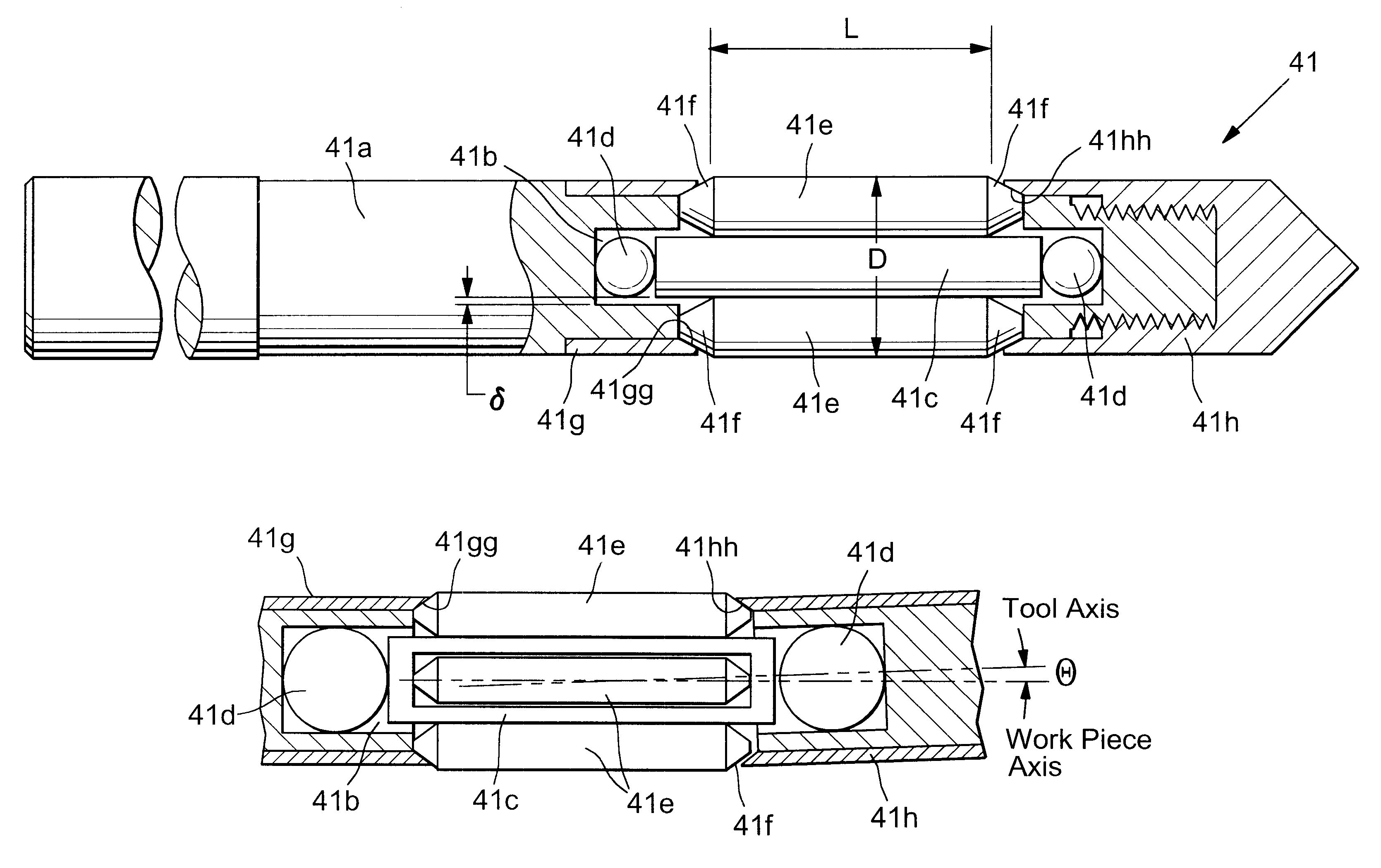 Machining tool for manufacturing radial bearings, and manufacturing apparatus and manufacturing method using the same