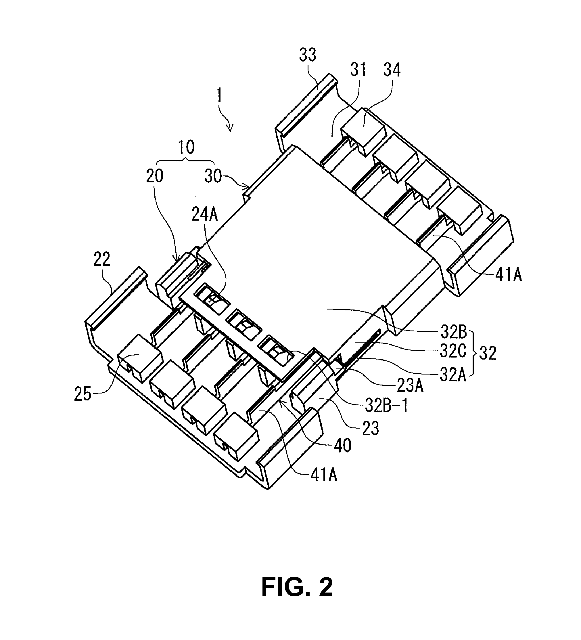 Electrical connector with terminals joining board terminals