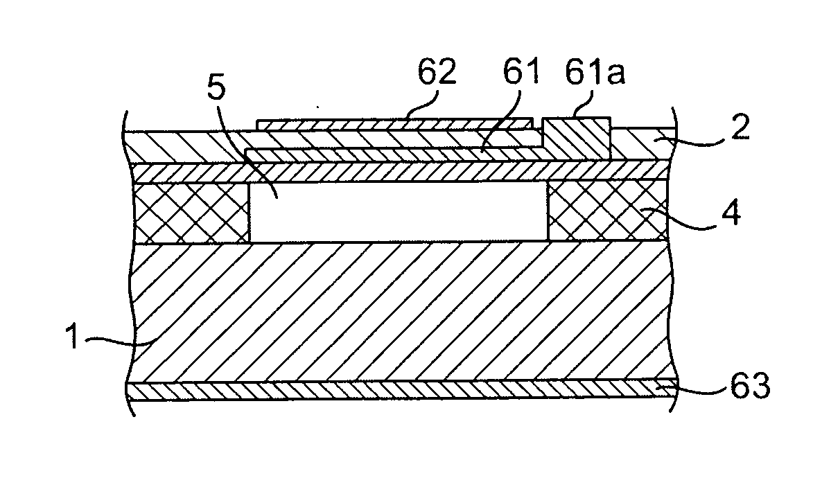 Electrostatic membranes for sensors, ultrasonic transducers incorporating such membranes, and manufacturing methods therefor