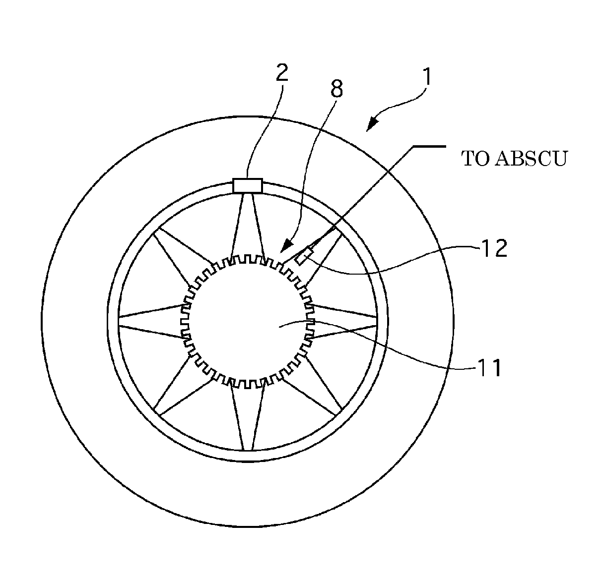Tire air pressure transmission device and tire air pressure monitoring system
