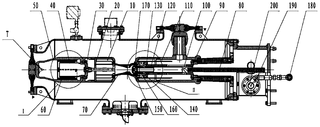 Novel arc extinguishing contact structure of high-voltage switch SF6 gas arc extinguishing chamber