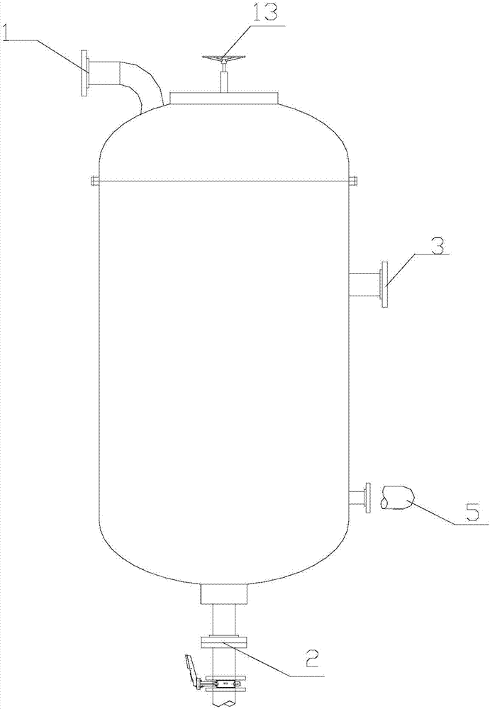 Front filter back flushing device and method