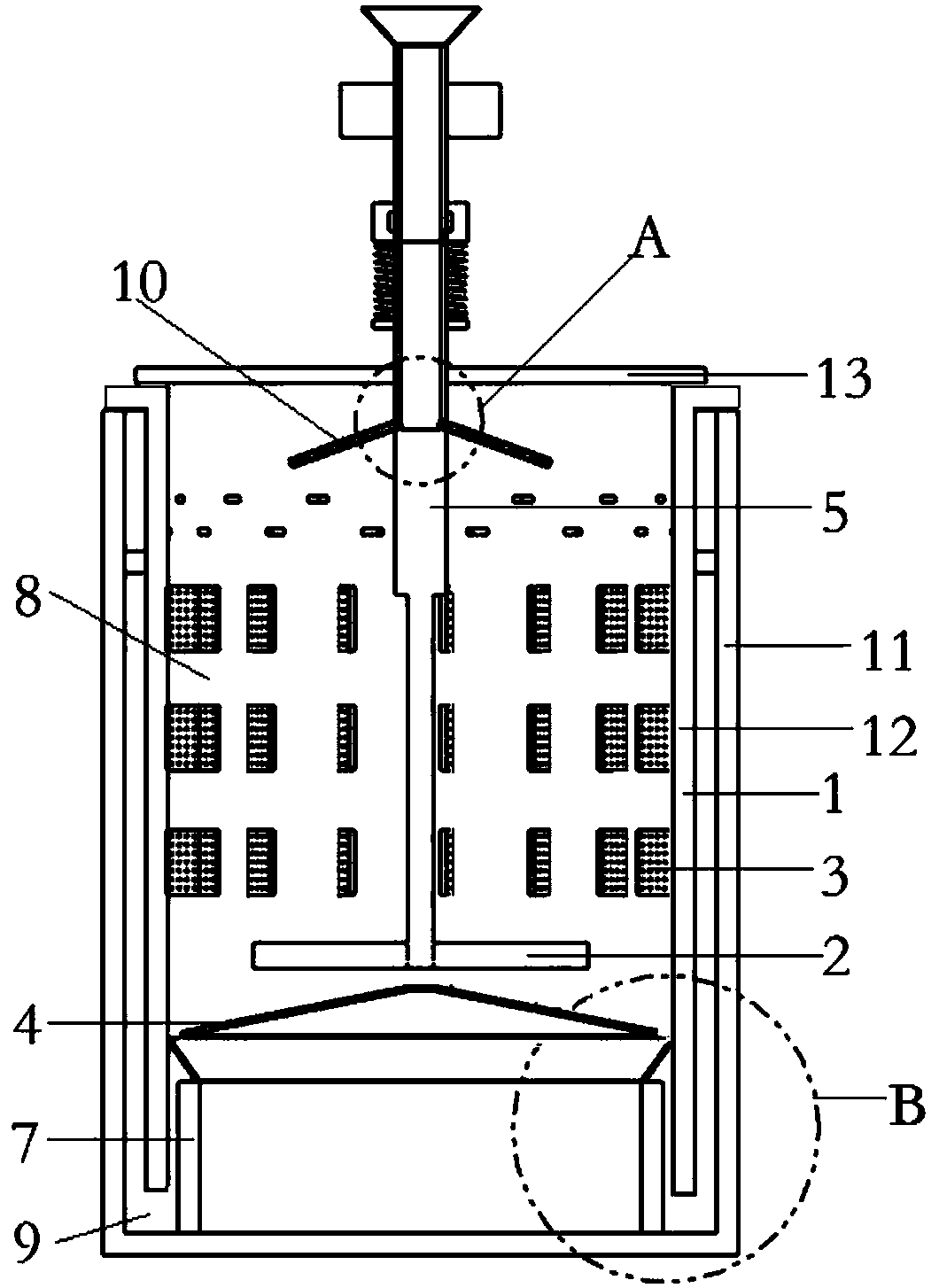 Sewage efficient filtering and separation device and method