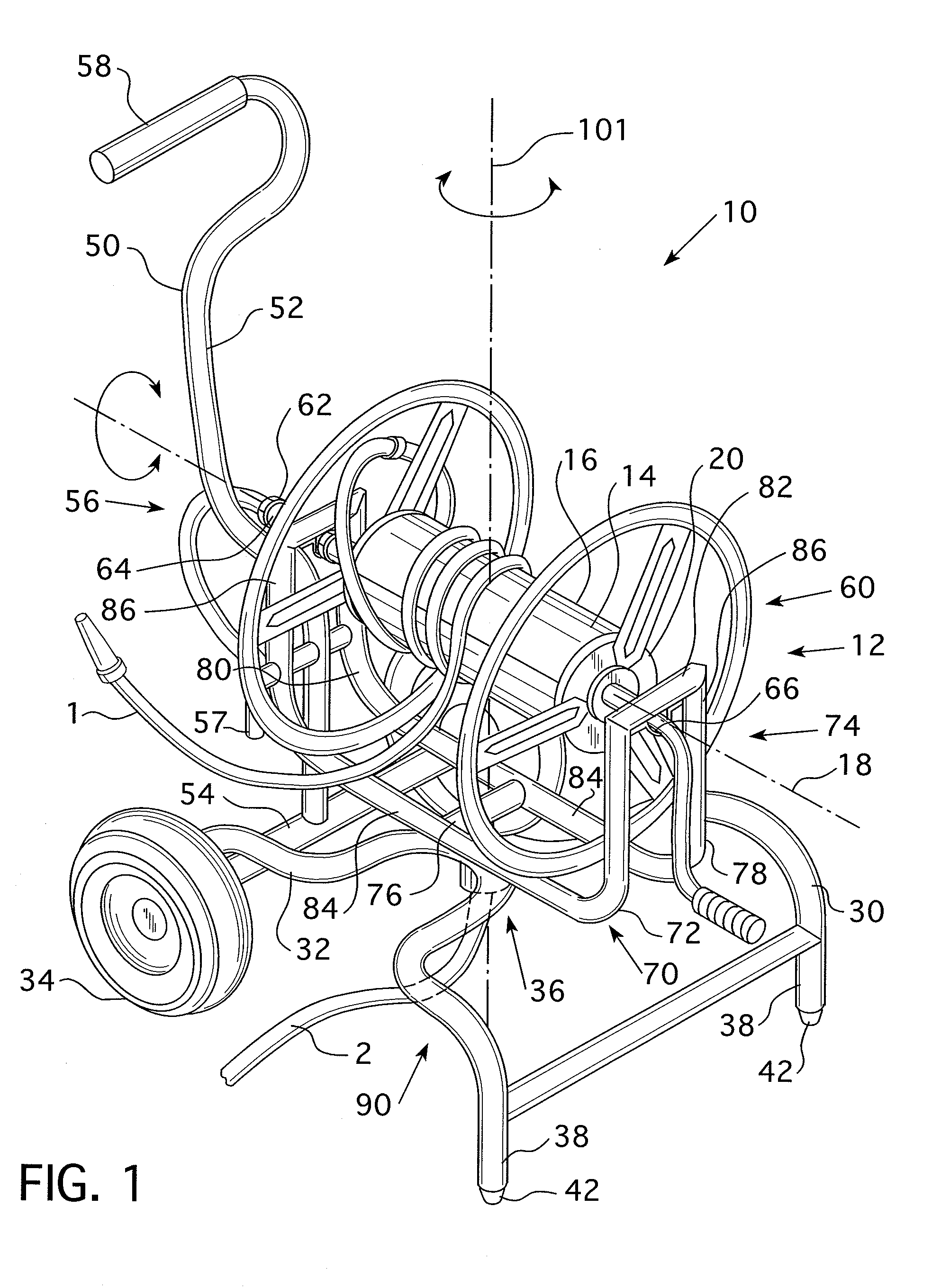 Swivel hose wagon