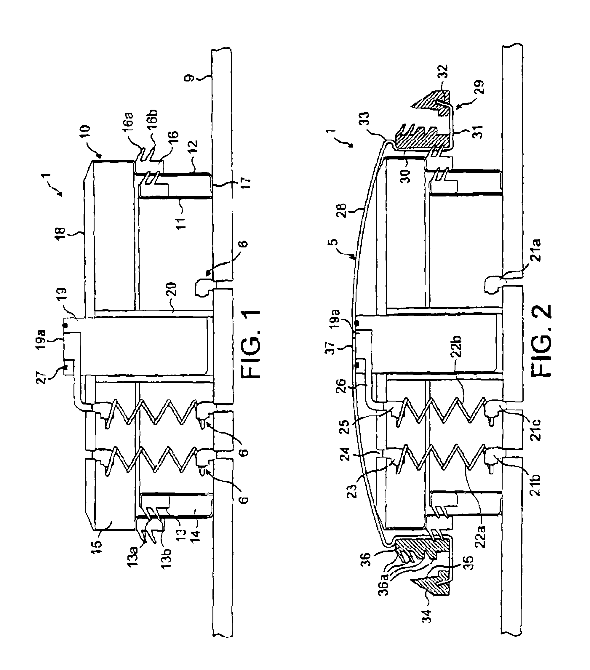 Method and apparatus for securing a closure in an aperture of a container