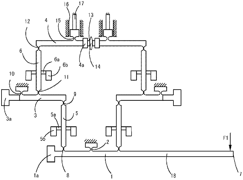 Differential vertical micro-force measuring device and measuring method