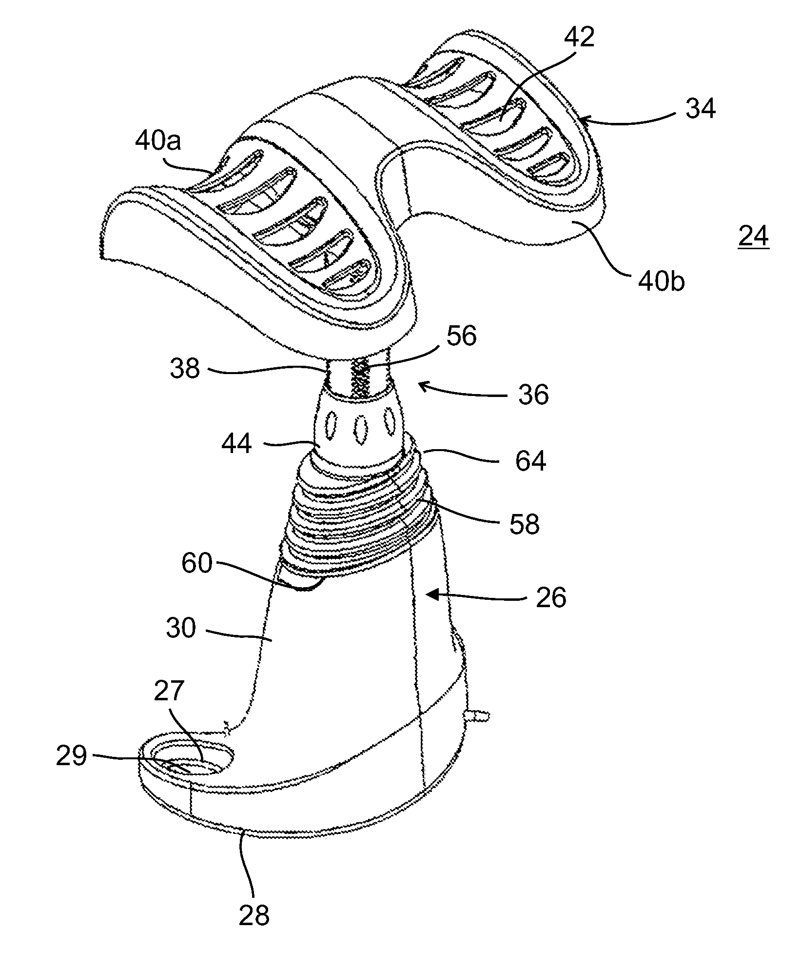 Device for relieving or preventing lower back pain