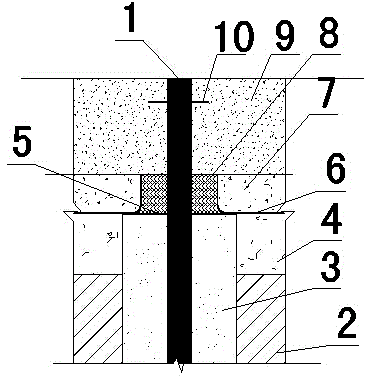 Waterproof construction method for anti-floating anchor rods