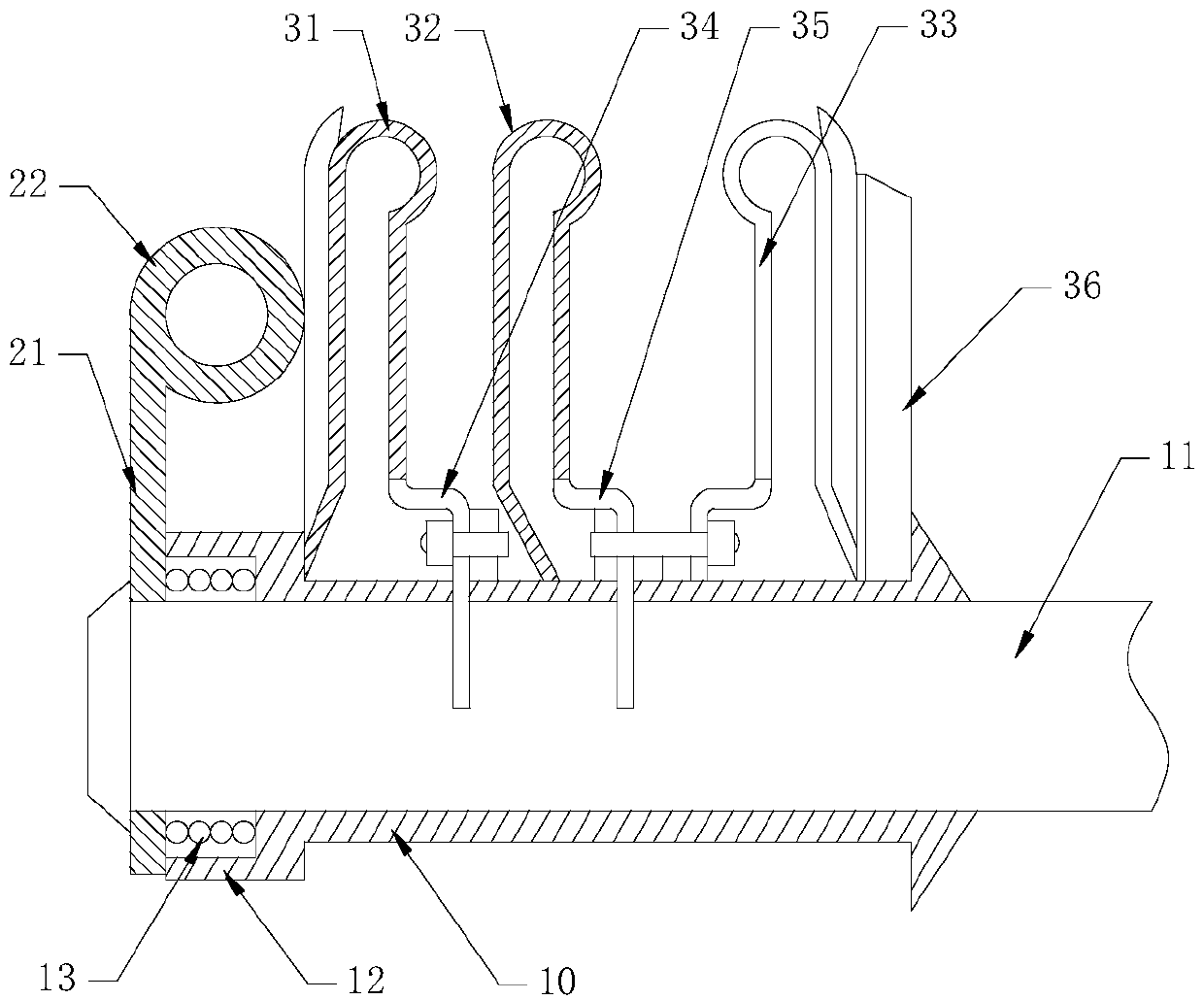 Flexible grab mechanism of shoe body stacking device