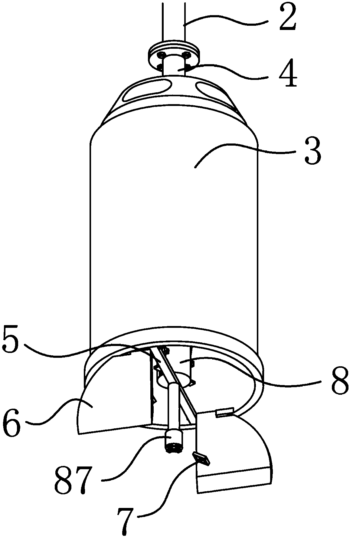 A drill bucket type pile digging device