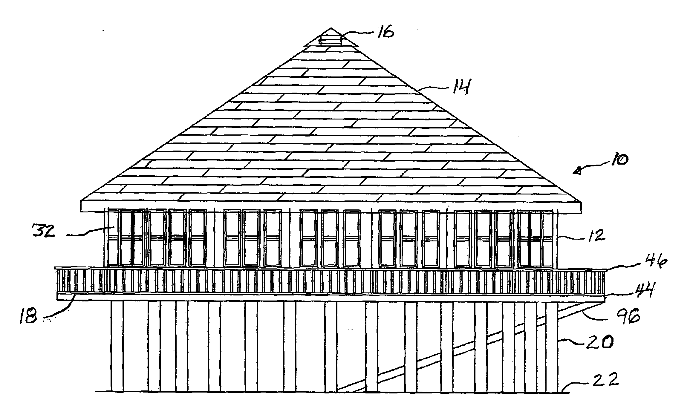 Circular building structure and method of constructing the same