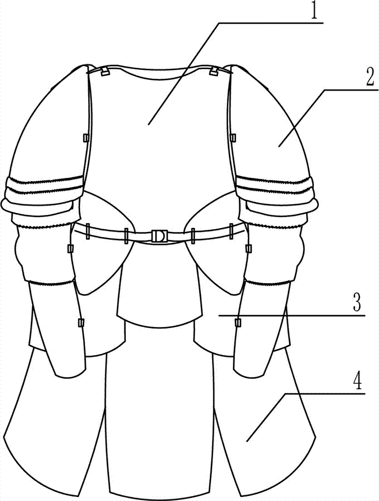 Chest abdomen integral armor for athletics