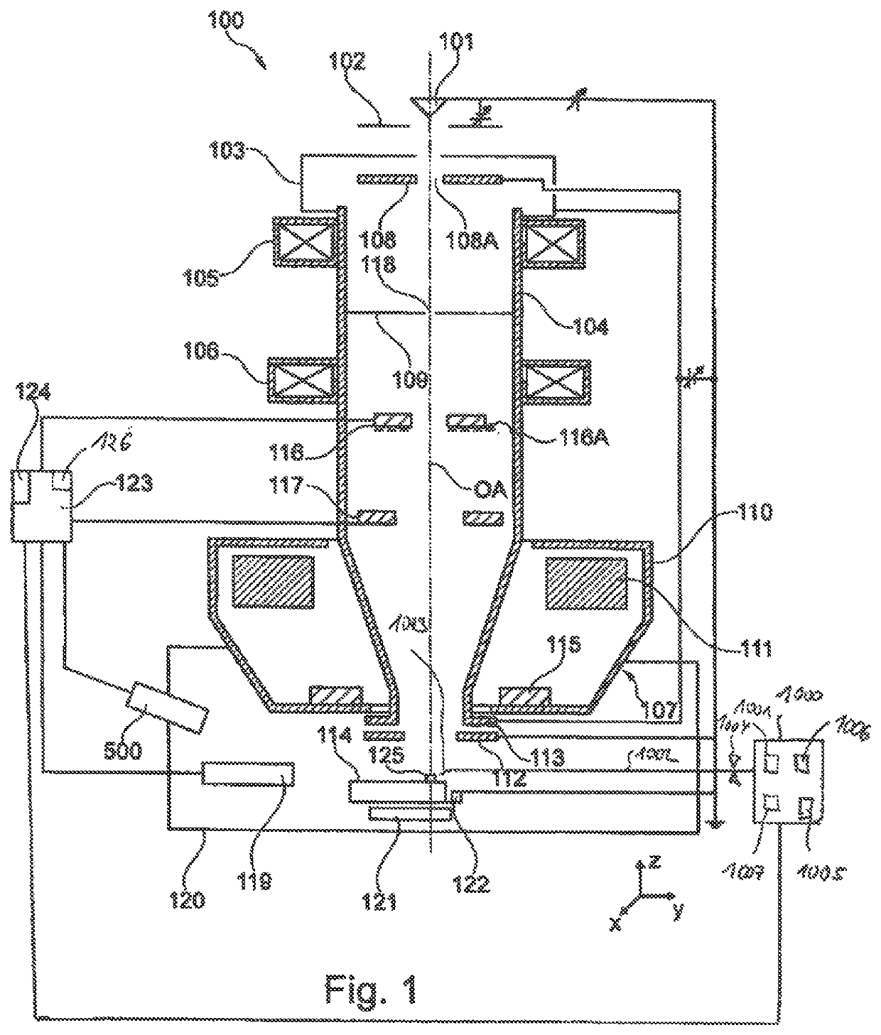 Method for setting a position of a component of a particle beam device and particle beam device for carrying out the method