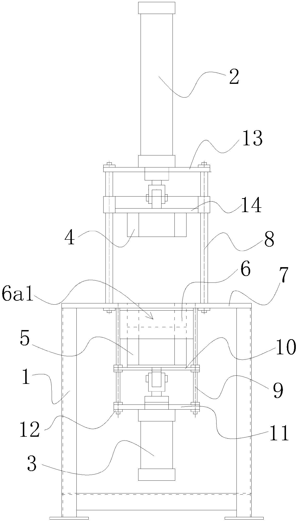 Extruding machine for steel claw protection semi-ring of electrolytic aluminum anode