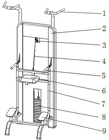 Hip muscle push-pull device