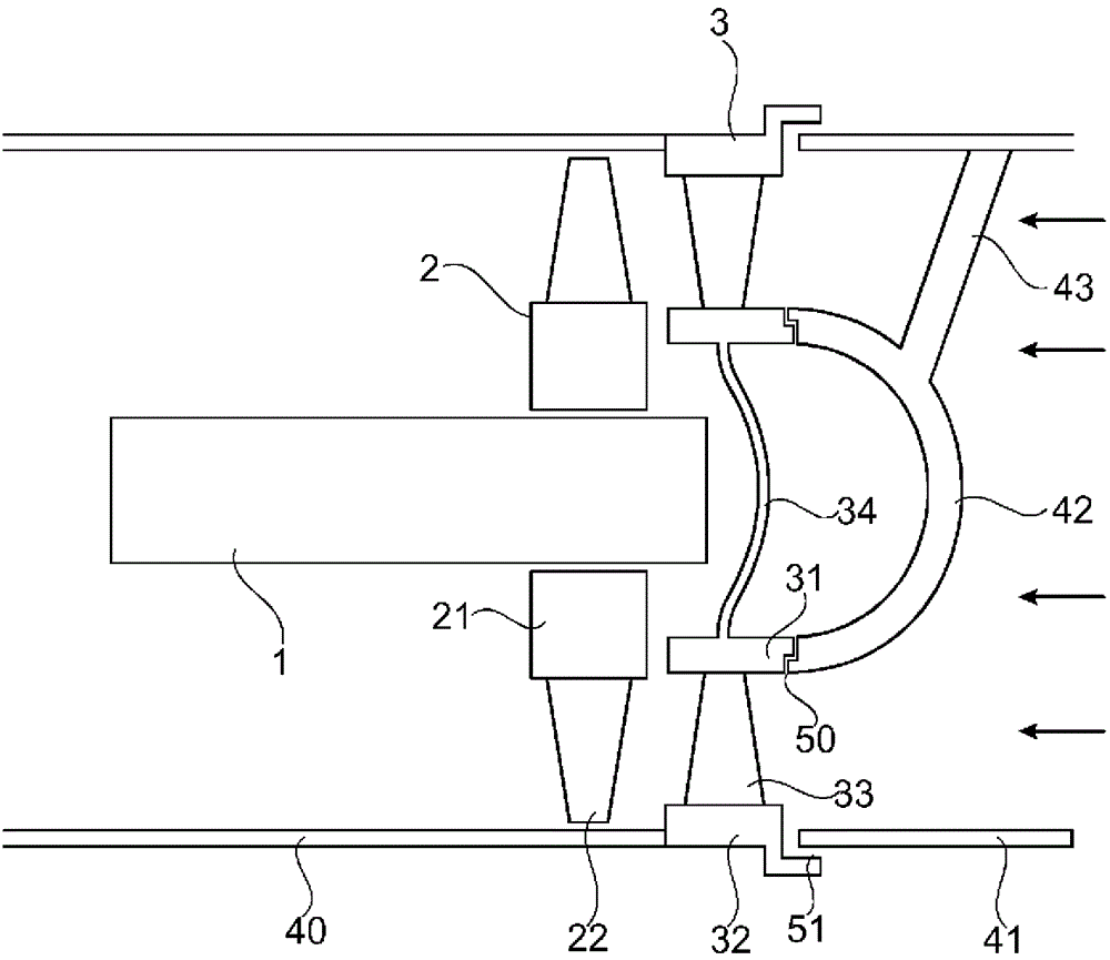 Exhaust gas turbine with closed nozzle ring