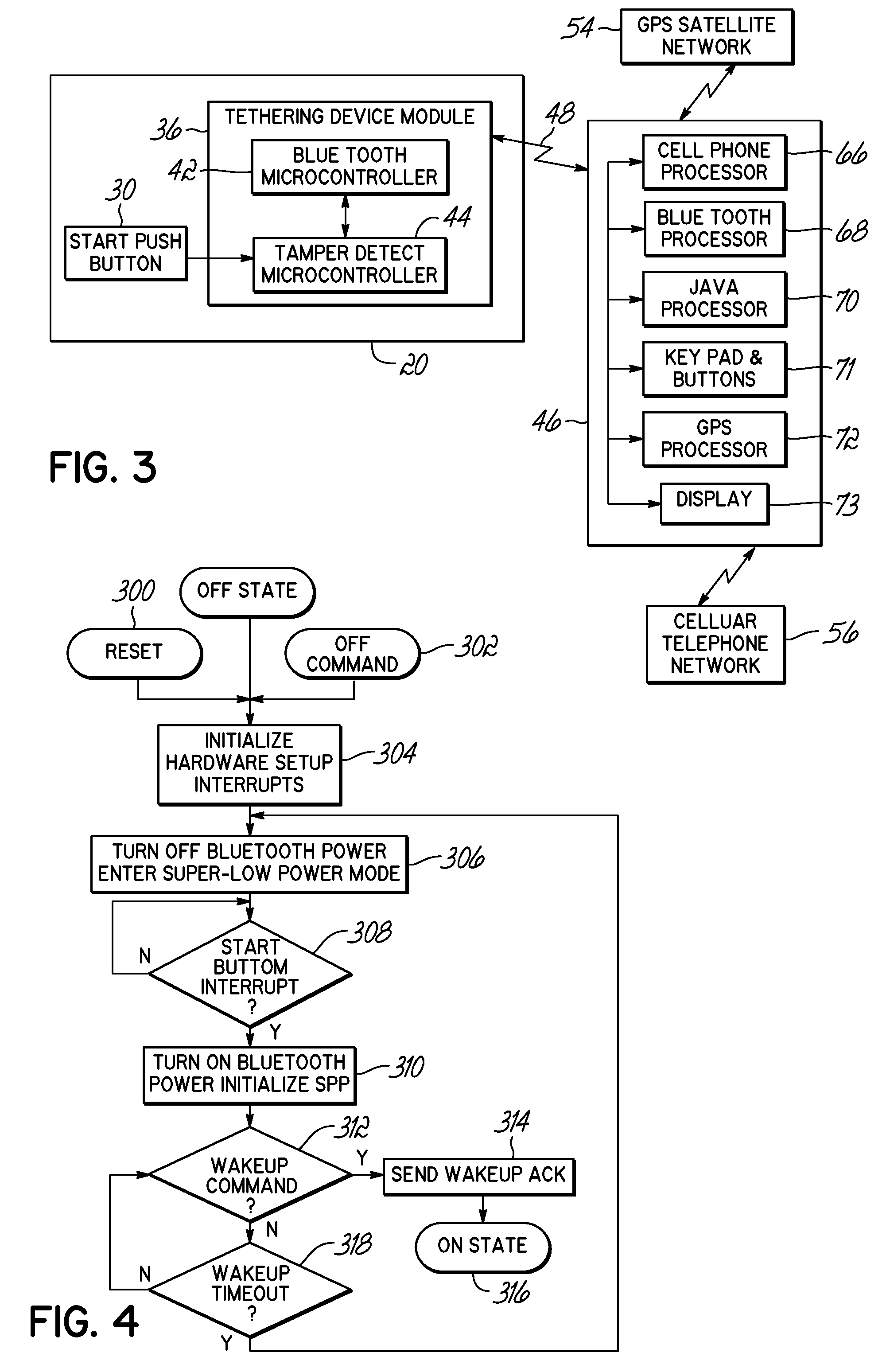 Device and method for tethering a person wirelessly with a cellular telephone